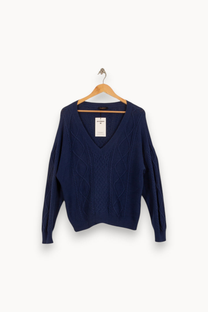 Pull Bleu - Taille L/40 de la marque Caroll | PARAD34845 - Vendu par Paradigme - Image 2