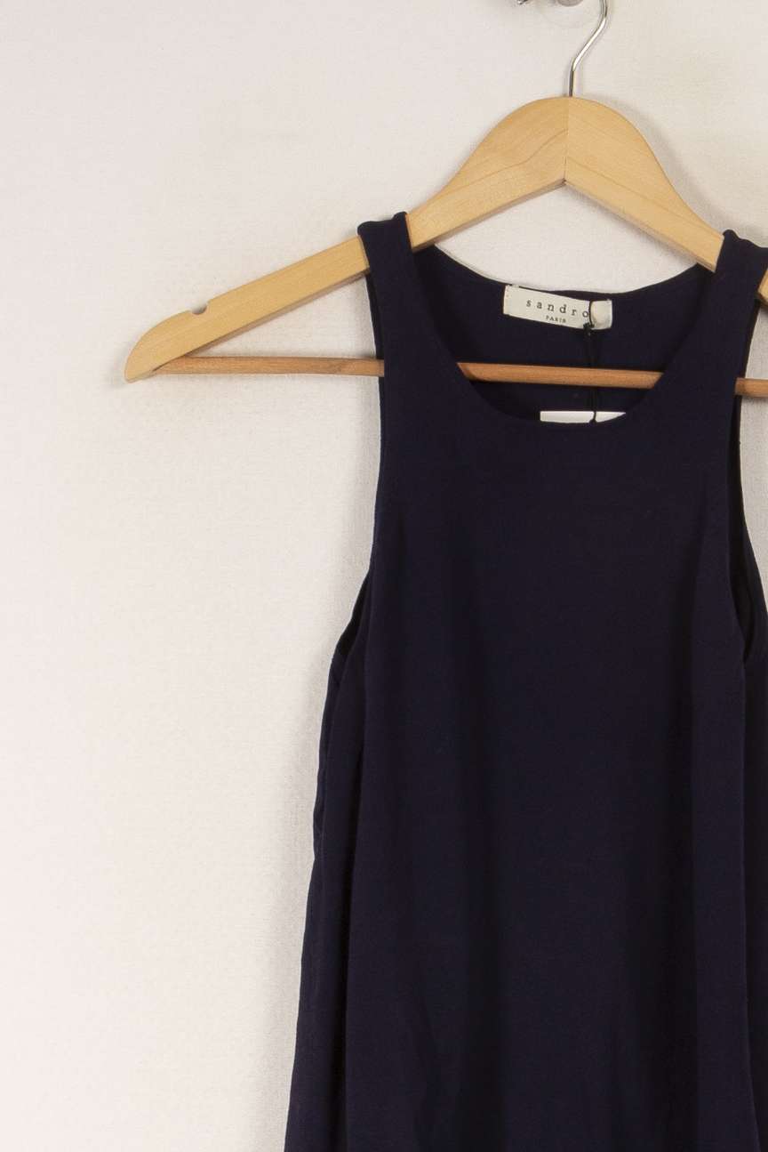 Top bleu foncé - Taille L/40 de la marque Sandro | PARAD34849 - Vendu par Paradigme - Image 2