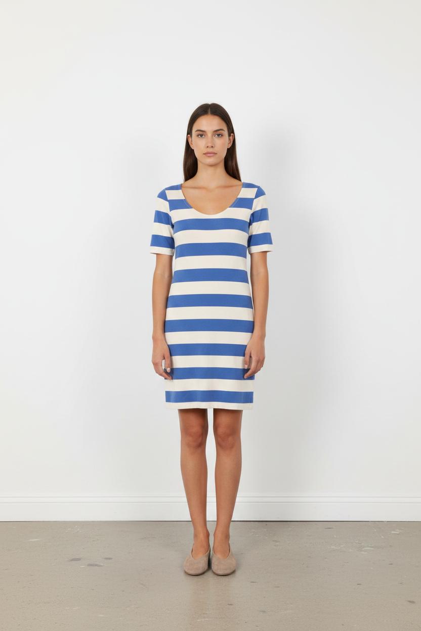 Robe rayée bleue et blanche - Taille XS/34