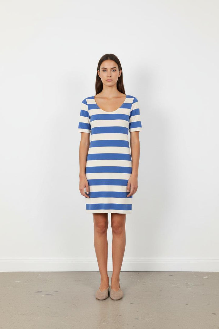 Robe rayée bleue et blanche - Taille XS/34