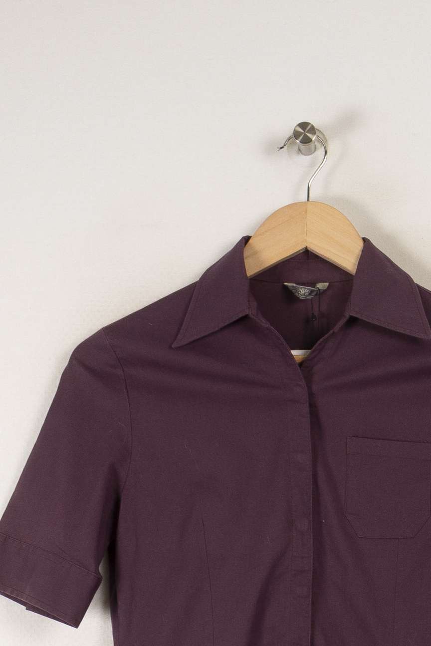 Chemise violette - Taille S/36 de la marque Caroll | PARAD34865 - Vendu par Paradigme - Image 2