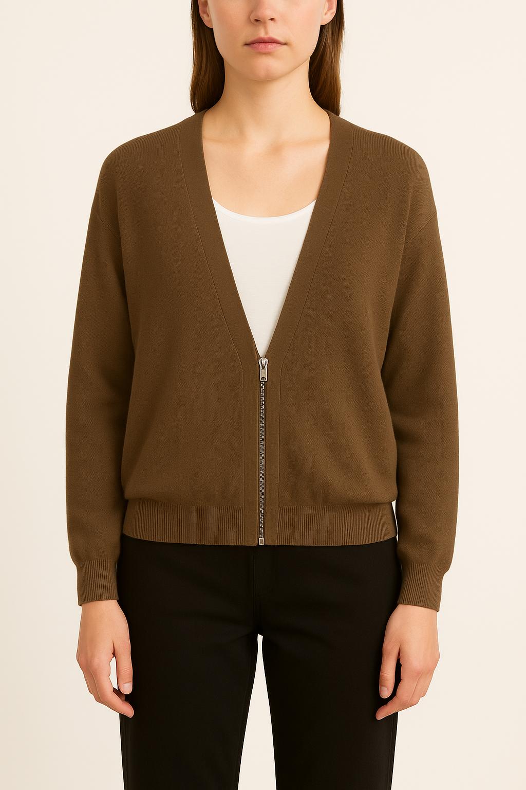 Cardigan Marron - Taille M/38 de la marque IKKS | PARAD34867 - Vendu par Paradigme - Image 1