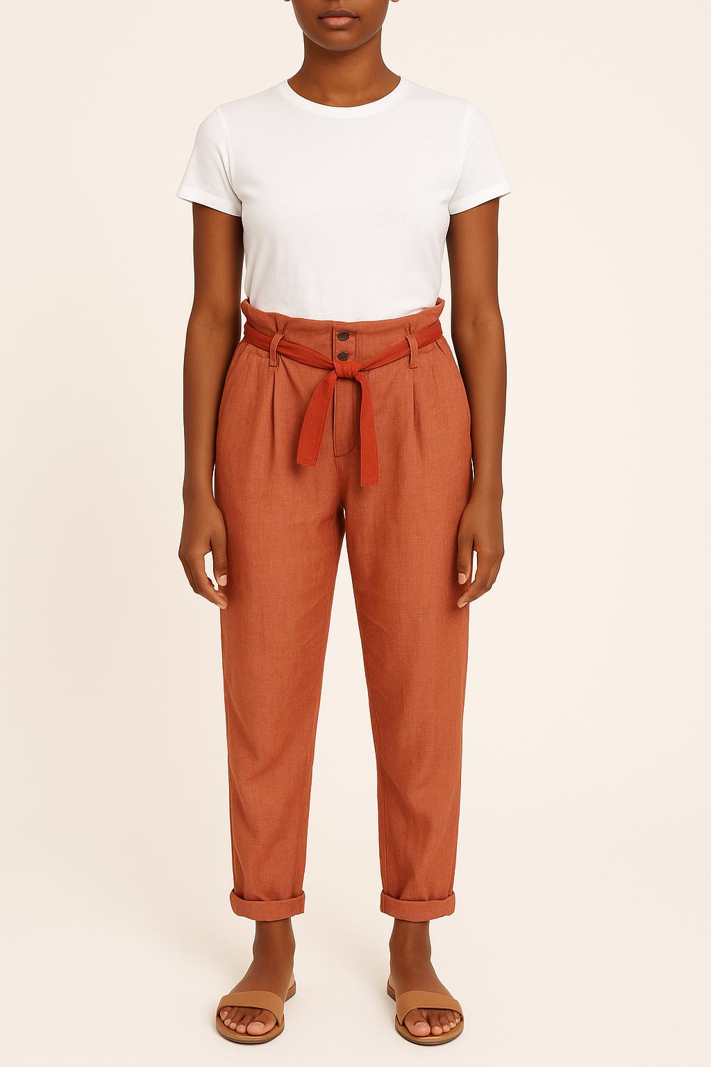 Pantalon Orange - Taille M/38 de la marque La Fée Maraboutée | PARAD34878 - Vendu par Paradigme - Image 1