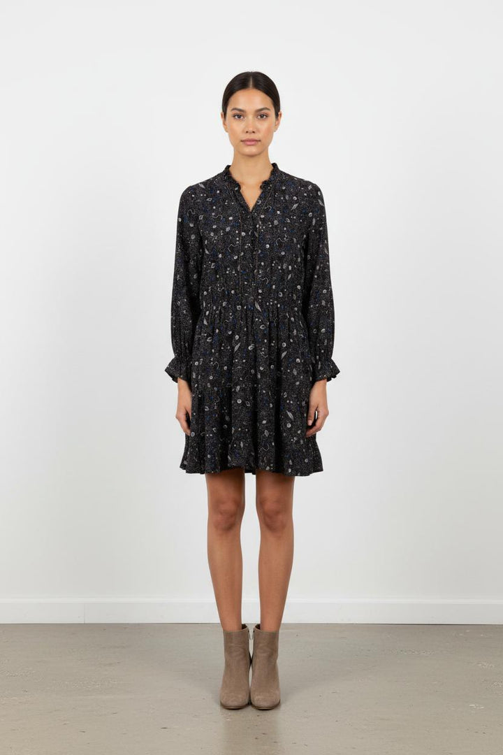 Robe bleu foncé à motifs - Taille M/38