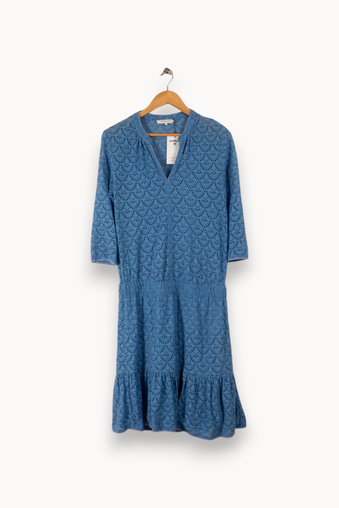 Robe longue bleue en broderie - Taille M/38 de la marque Gerard Darel | PARAD34902 - Vendu par Paradigme - Image 1