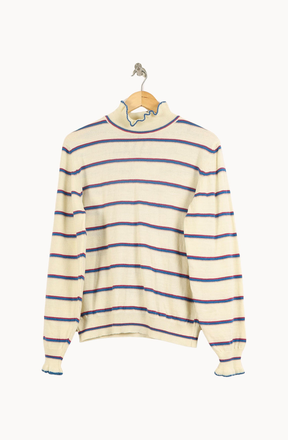 Pull Rayé Beige et Bleu - Taille S/36 de la marque Imprevu | PARAD34931 - Vendu par Paradigme - Image 2