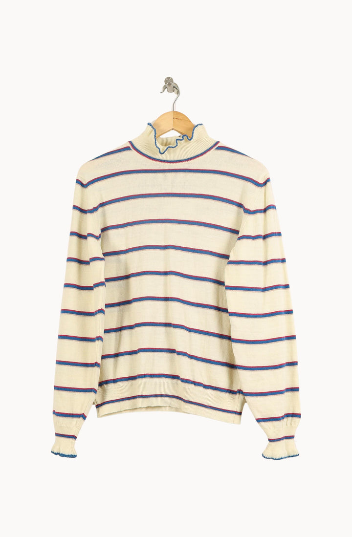 Pull Rayé Beige et Bleu - Taille S/36 de la marque Imprevu | PARAD34931 - Vendu par Paradigme - Image 2
