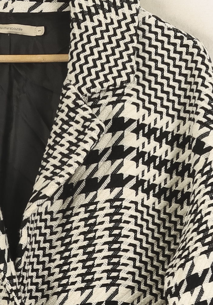 Manteau Noir et Blanc - Taille S/36 de la marque La Fée Maraboutée | PARAD35036 - Vendu par Paradigme - Image 3