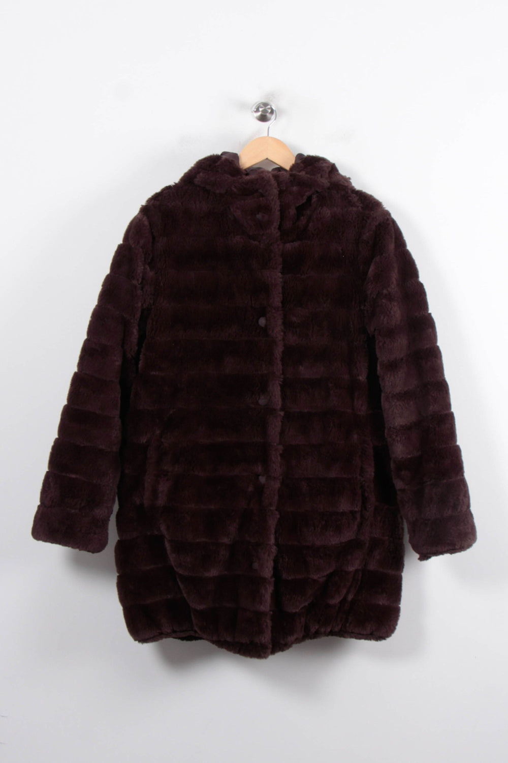 Manteau En Fausse Fourrure Marron - Taille L/40 de la marque La Fée Maraboutée | PARAD35038 - Vendu par Paradigme - Image 2
