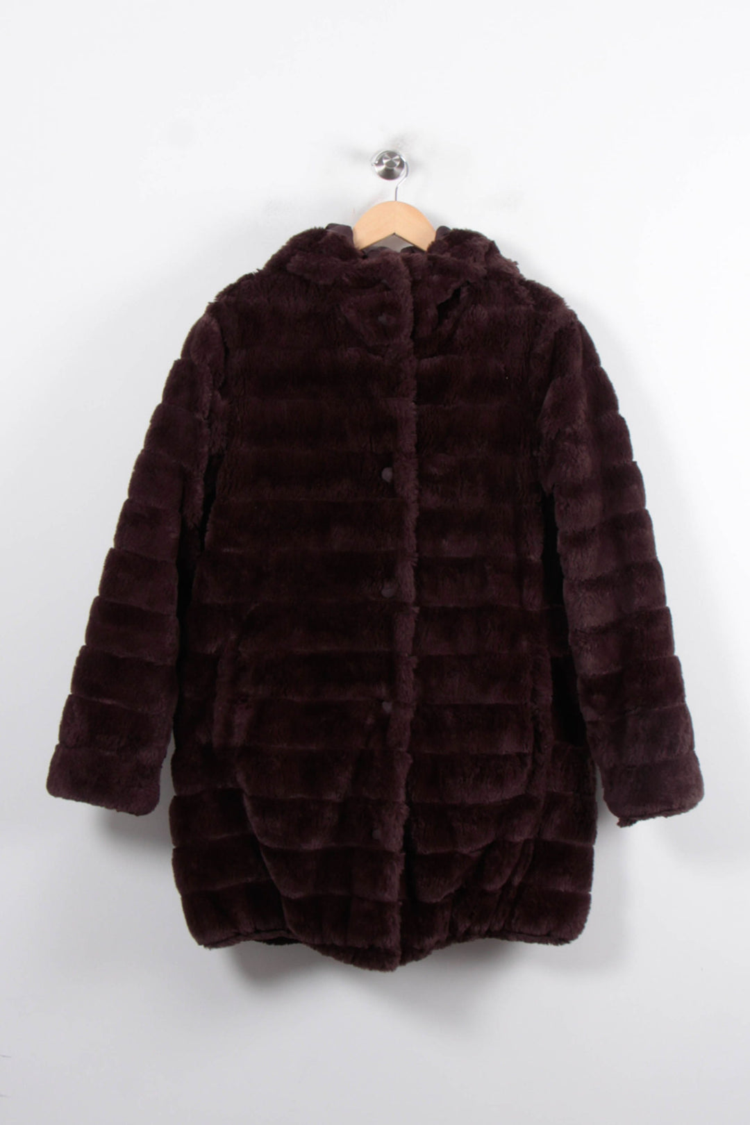 Manteau En Fausse Fourrure Marron - Taille L/40 de la marque La Fée Maraboutée | PARAD35038 - Vendu par Paradigme - Image 2