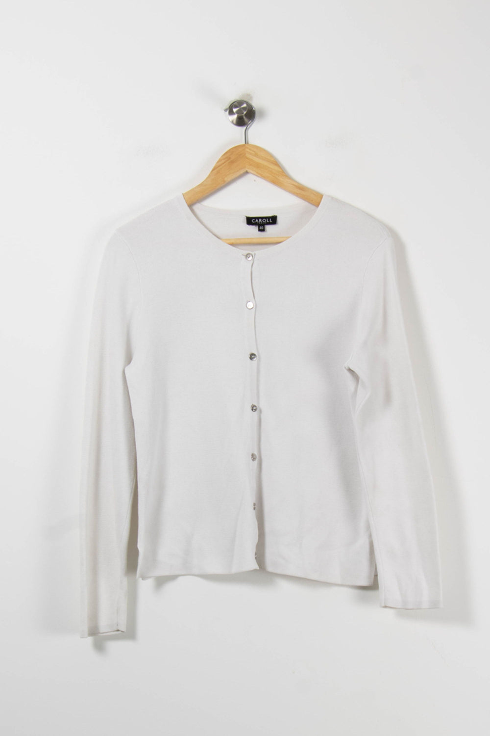 Cardigan Blanc - Taille L/40 de la marque Caroll | PARAD35046 - Vendu par Paradigme - Image 2
