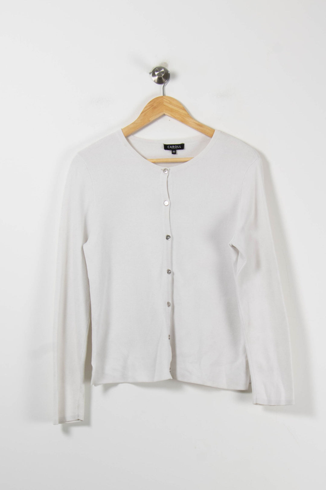 Cardigan Blanc - Taille L/40 de la marque Caroll | PARAD35046 - Vendu par Paradigme - Image 2