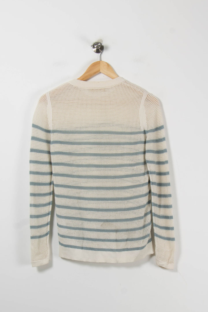 Pull Rayé Écru et Bleu - Taille M/38 de la marque Vanessa Bruno | PARAD35051 - Vendu par Paradigme - Image 4