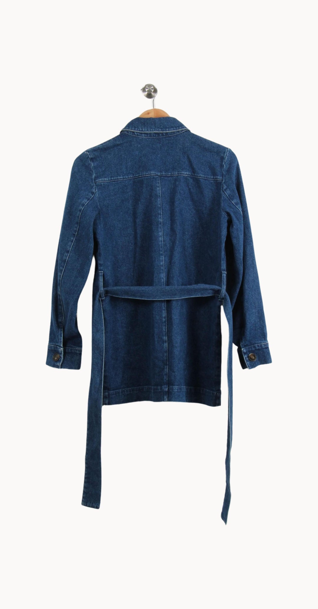 Veste en Jean Bleue - Taille XS/34 de la marque Sézane | PARAD35060 - Vendu par Paradigme - Image 4
