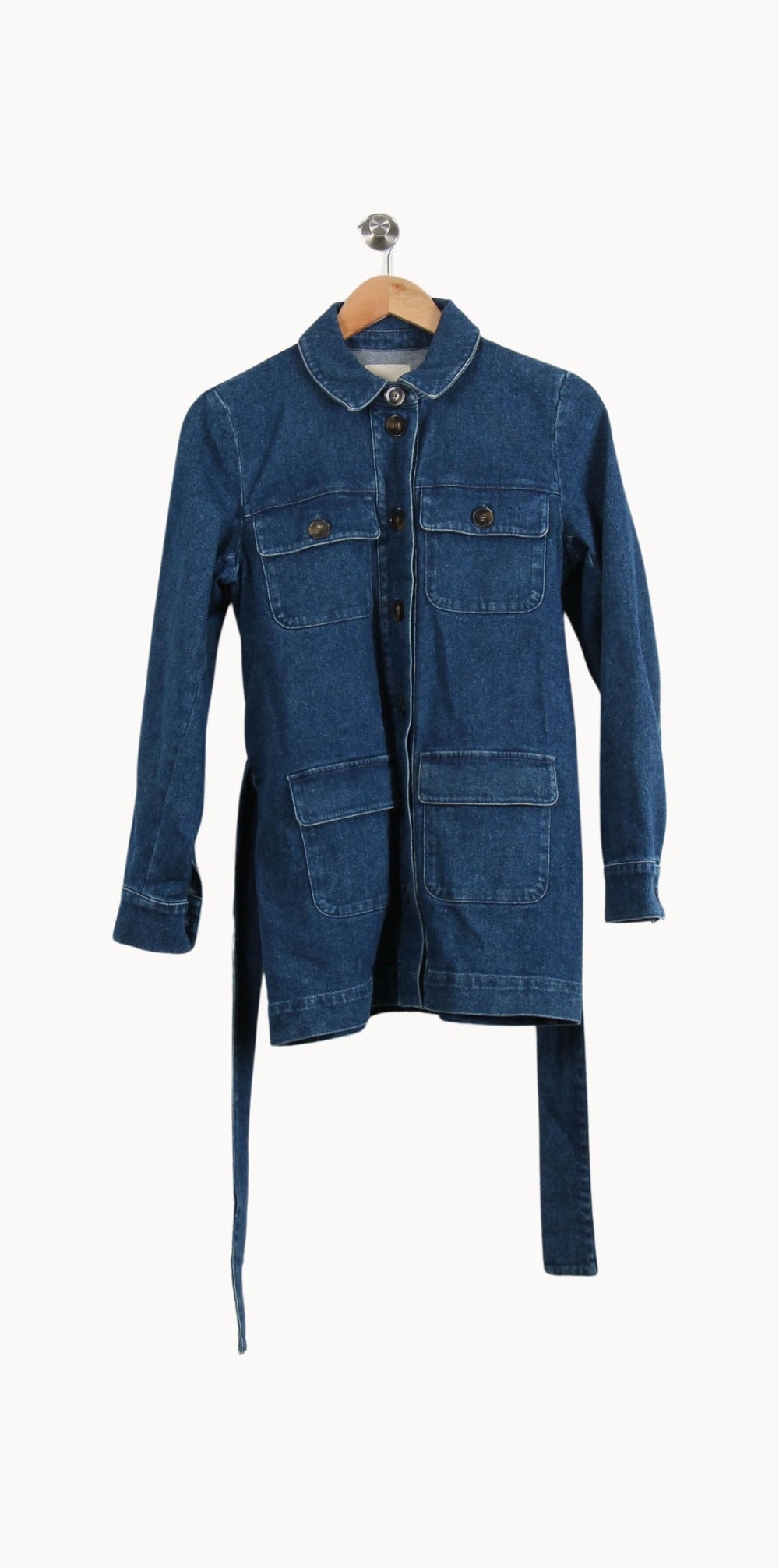 Veste en Jean Bleue - Taille XS/34 de la marque Sézane | PARAD35060 - Vendu par Paradigme - Image 2