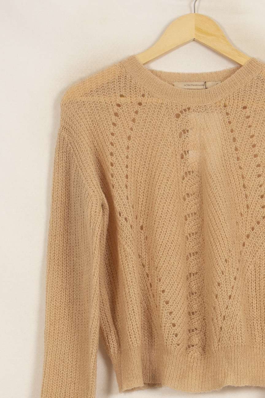 Pull Beige - Taille XS/34 de la marque La Fée Maraboutée | PARAD35080 - Vendu par Paradigme - Image 3