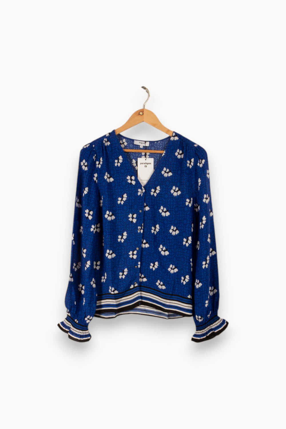 Blouse bleue à motifs - Taille S/36 de la marque Suncoo | PARAD35081 - Vendu par Paradigme - Image 1