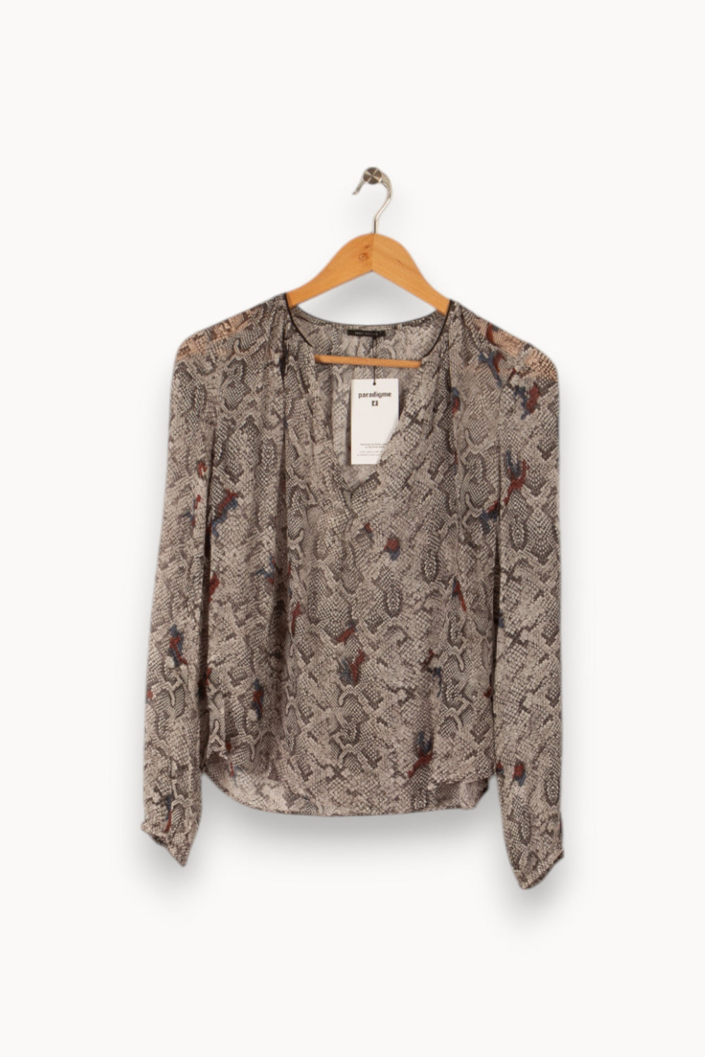 Blouse grise crocodile - Taille S/36 de la marque IKKS | PARAD35082 - Vendu par Paradigme - Image 1