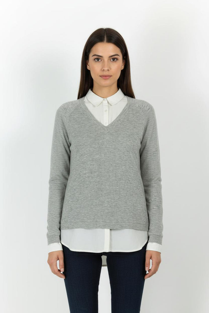 Pull Gris et Blanc - Taille S/36 de la marque Karl Marc John | PARAD35095 - Vendu par Paradigme - Image 1