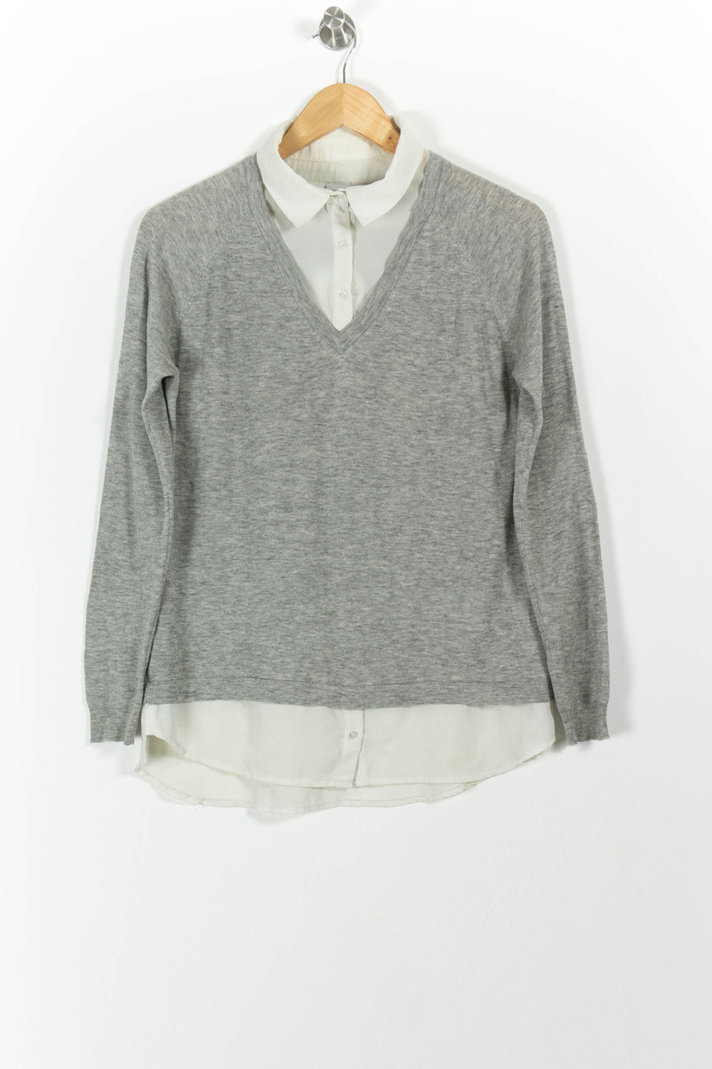 Pull Gris et Blanc - Taille S/36 de la marque Karl Marc John | PARAD35095 - Vendu par Paradigme - Image 2