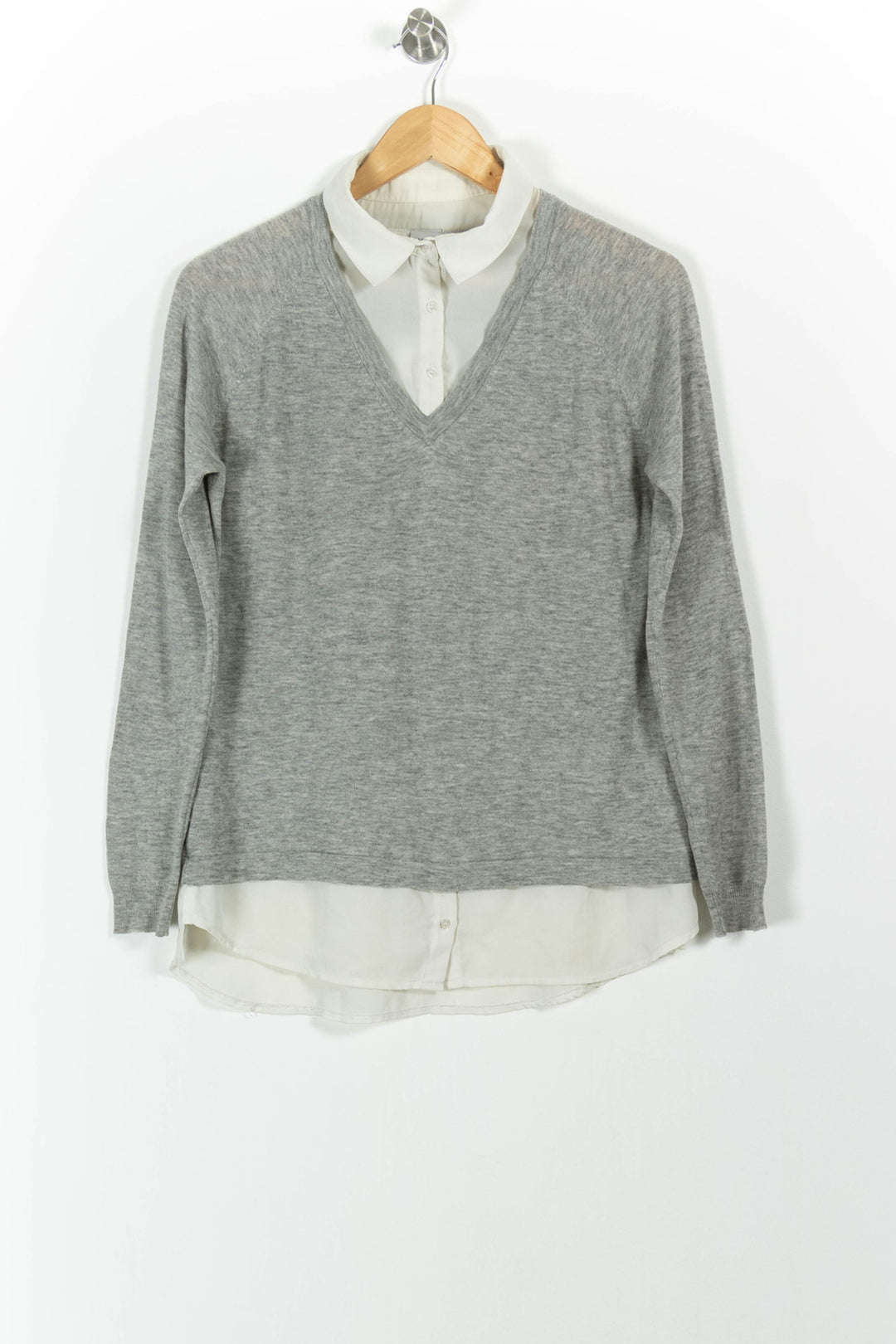 Pull Gris et Blanc - Taille S/36 de la marque Karl Marc John | PARAD35095 - Vendu par Paradigme - Image 2