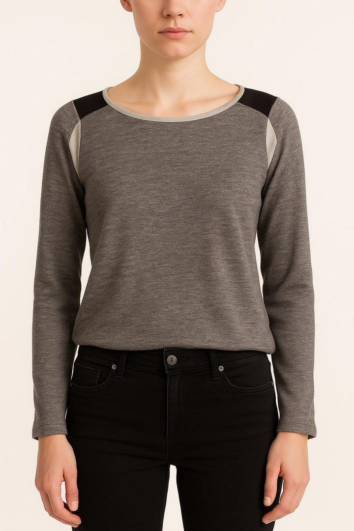 Sweat Gris et Gris Clair - Taille S/36 de la marque Maje | PARAD35155 - Vendu par Paradigme - Image 1