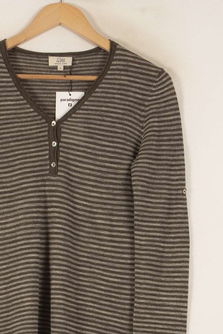 Henley Gris et Beige - Taille M/38 de la marque Pablo | PARAD35384 - Vendu par Paradigme - Image 3