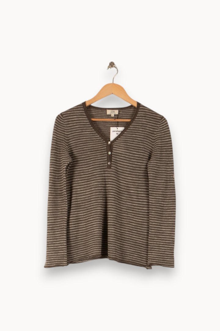 Henley Gris et Beige - Taille M/38 de la marque Pablo | PARAD35384 - Vendu par Paradigme - Image 2