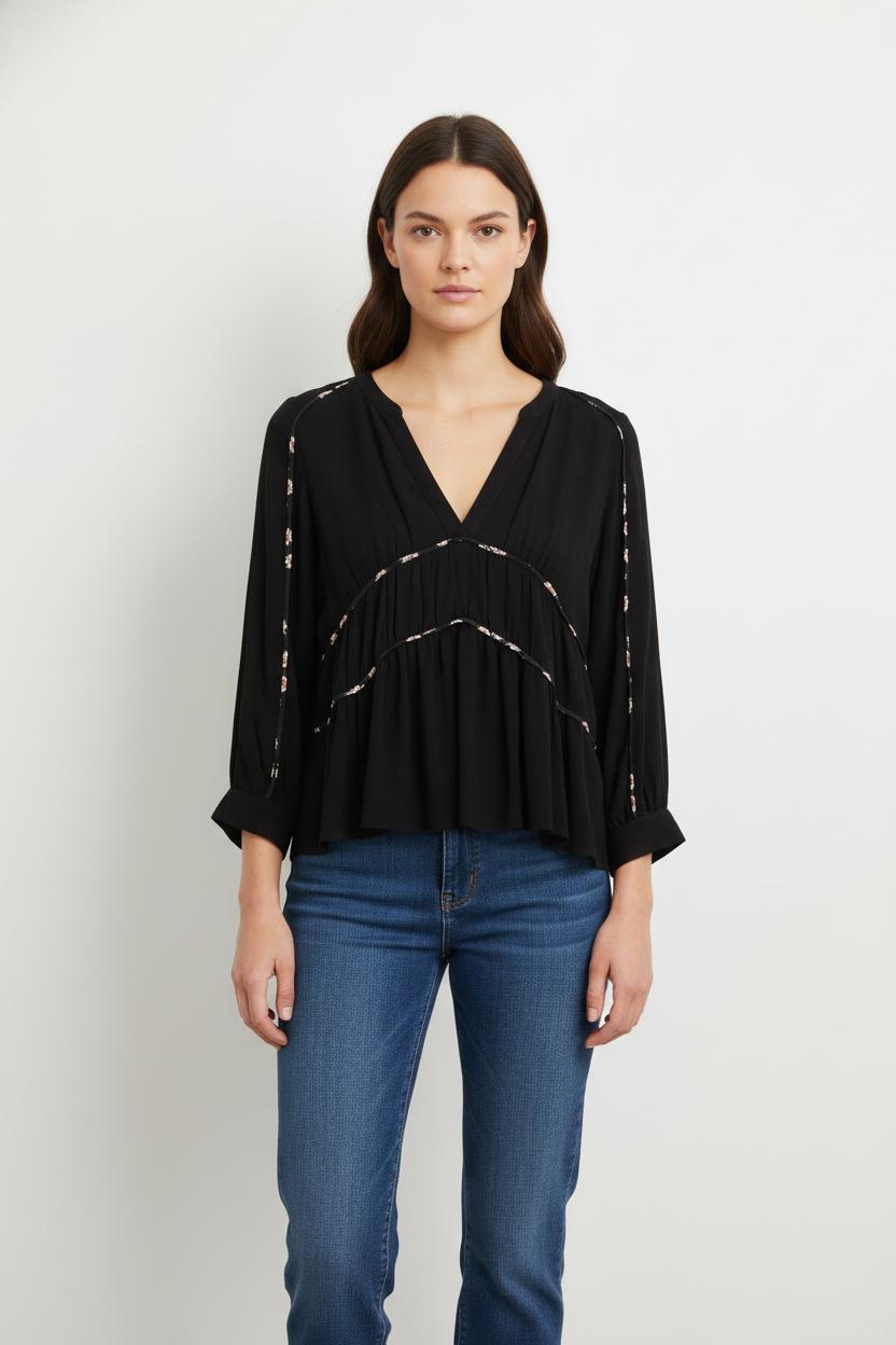 Blouse Noire - Taille XS/34
