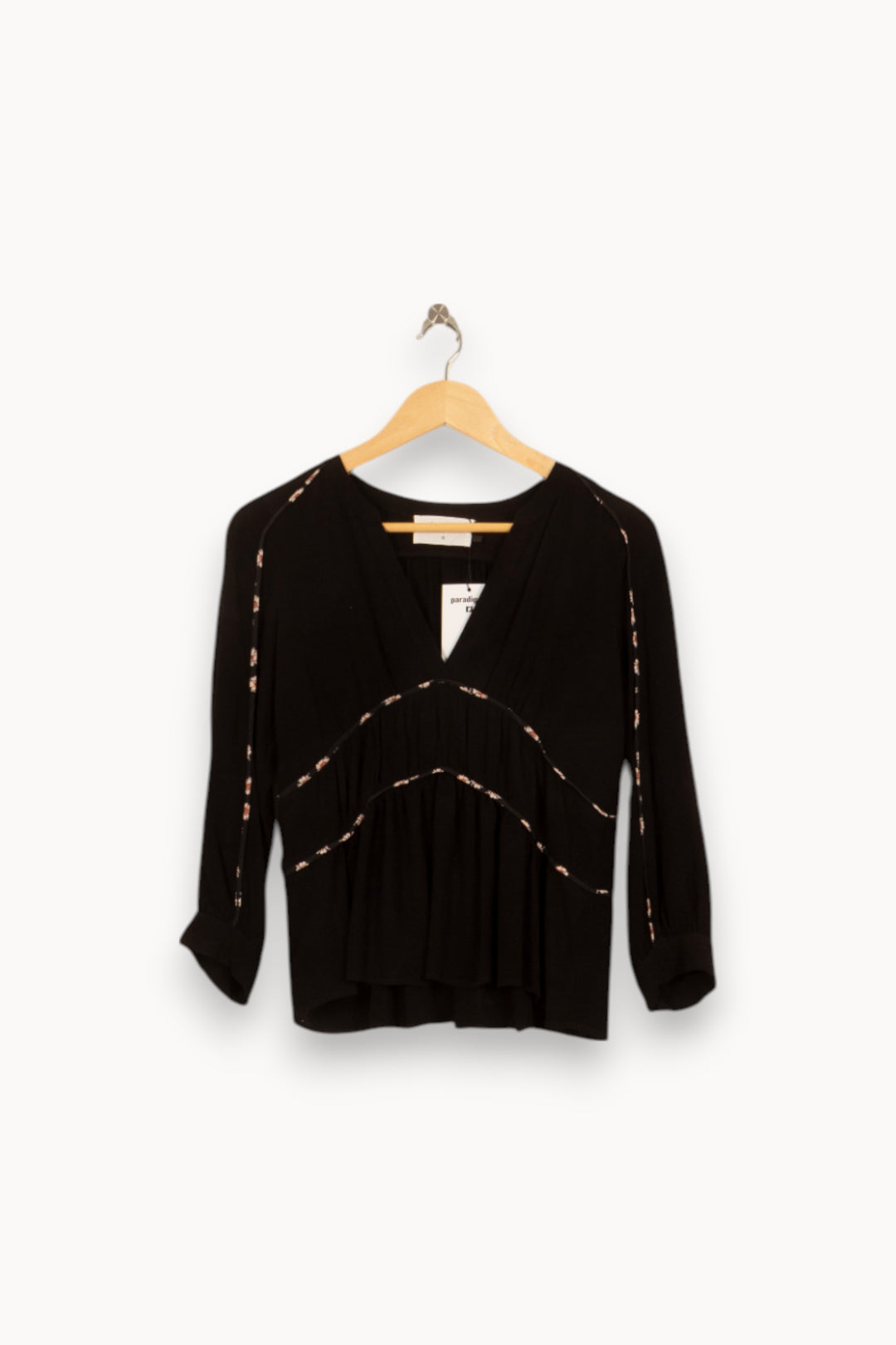 Blouse Noire - Taille XS/34 de la marque ba&sh | PARAD35390 - Vendu par Paradigme - Image 2