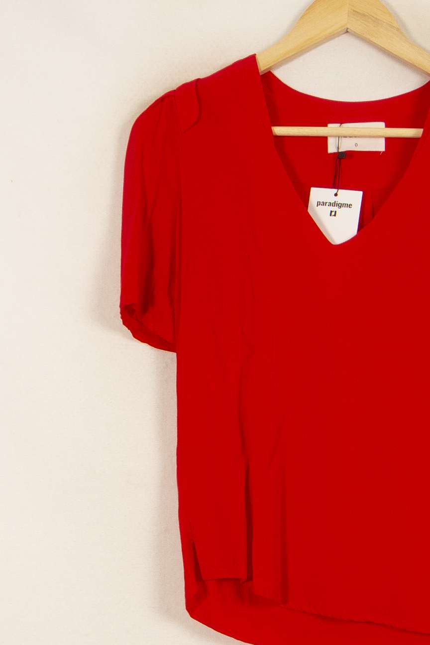 Blouse Rouge - Taille XS/34 de la marque ba&sh | PARAD35391 - Vendu par Paradigme - Image 3