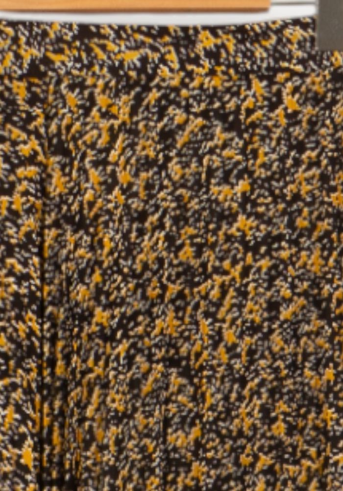 Jupe Plissée Noire et Jaune - Taille M/38 de la marque Caroll | PARAD35400 - Vendu par Paradigme - Image 3