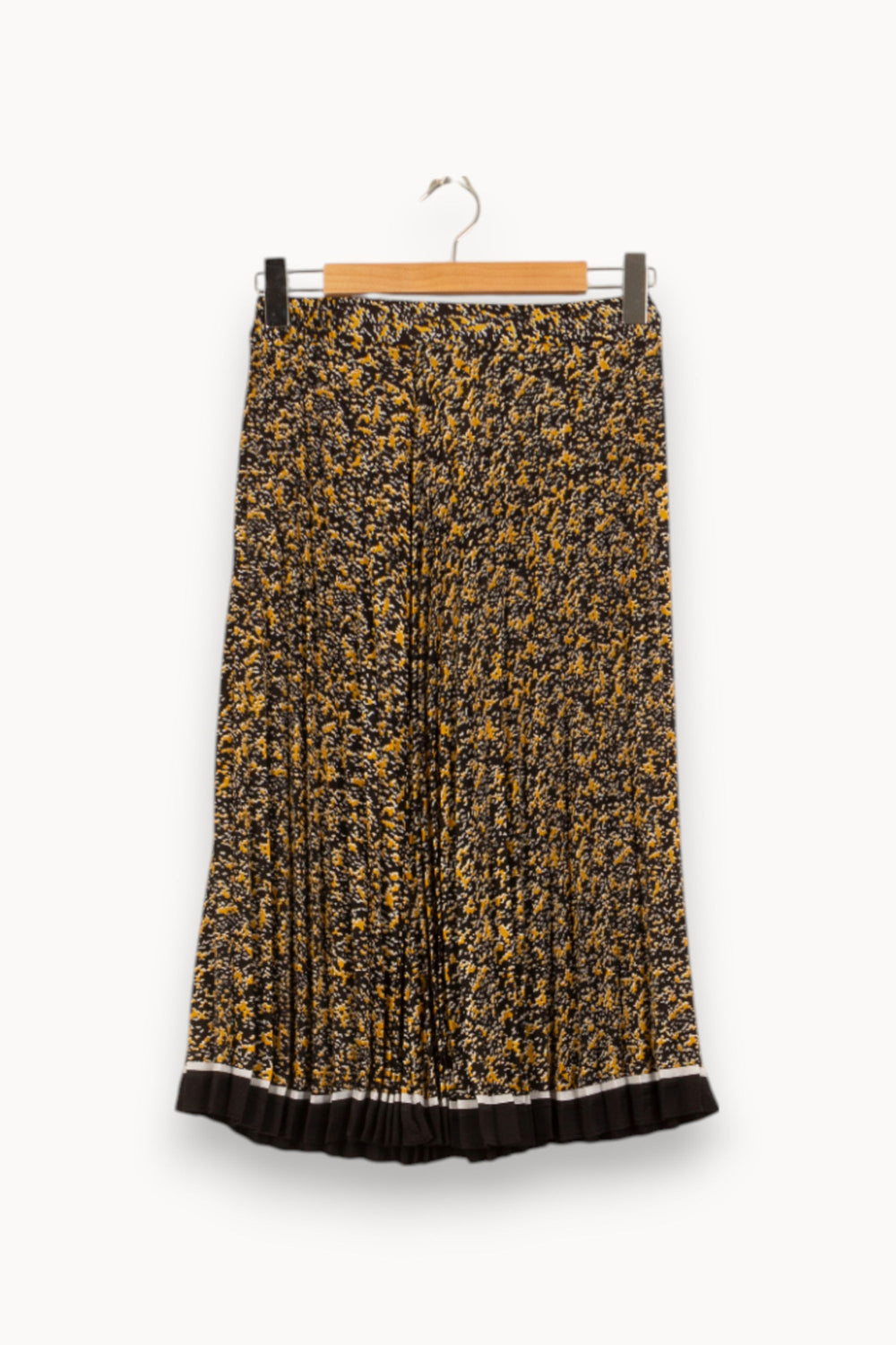 Jupe Plissée Noire et Jaune - Taille M/38 de la marque Caroll | PARAD35400 - Vendu par Paradigme - Image 2