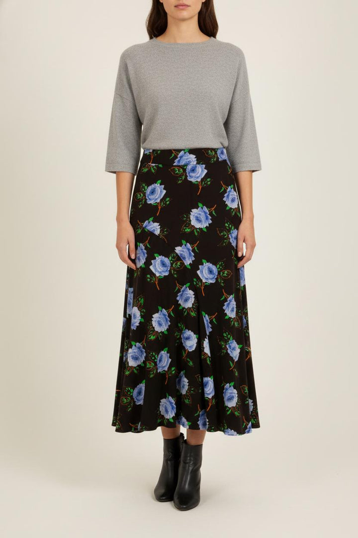 Jupe Longue Noire et Bleue - Taille S/36 de la marque Essentiel Antwerp | PARAD35408 - Vendu par Paradigme - Image 1