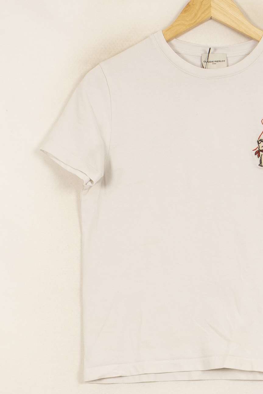 Tee-shirt Blanc - Taille S/36 de la marque Claudie Pierlot | PARAD35410 - Vendu par Paradigme - Image 3