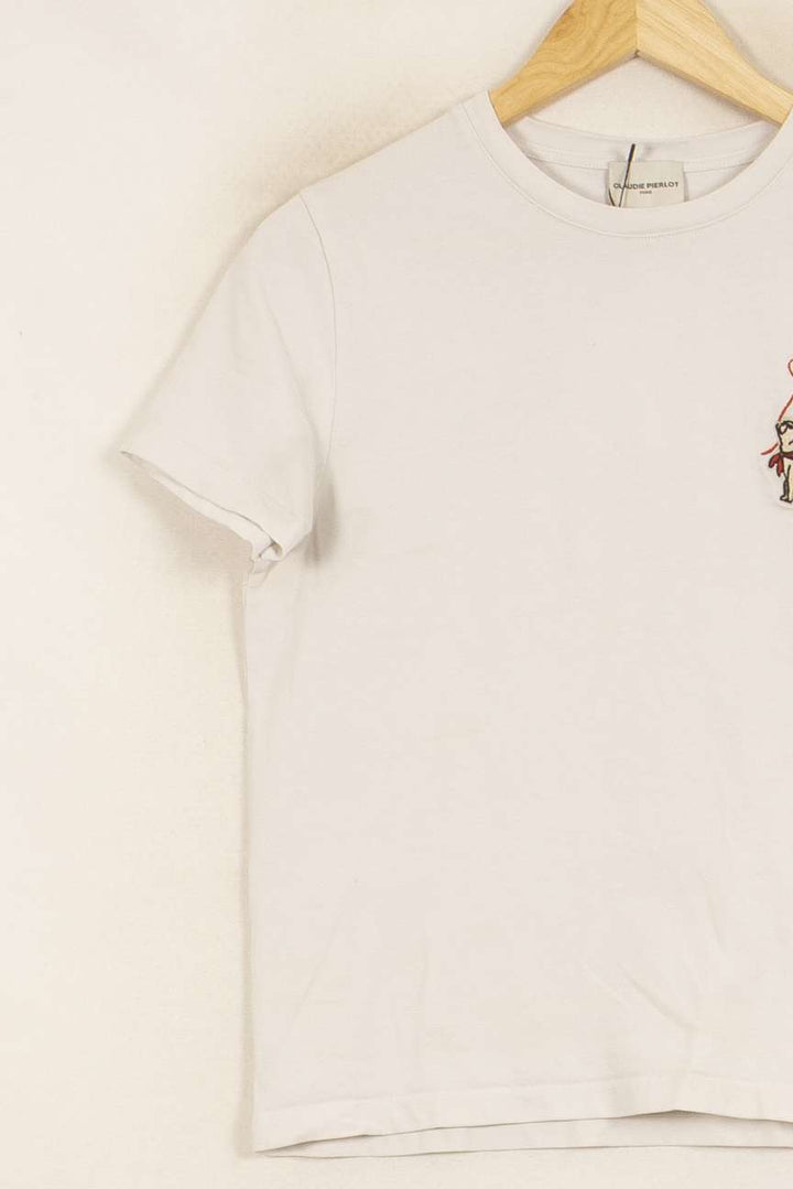 Tee-shirt Blanc - Taille S/36 de la marque Claudie Pierlot | PARAD35410 - Vendu par Paradigme - Image 3