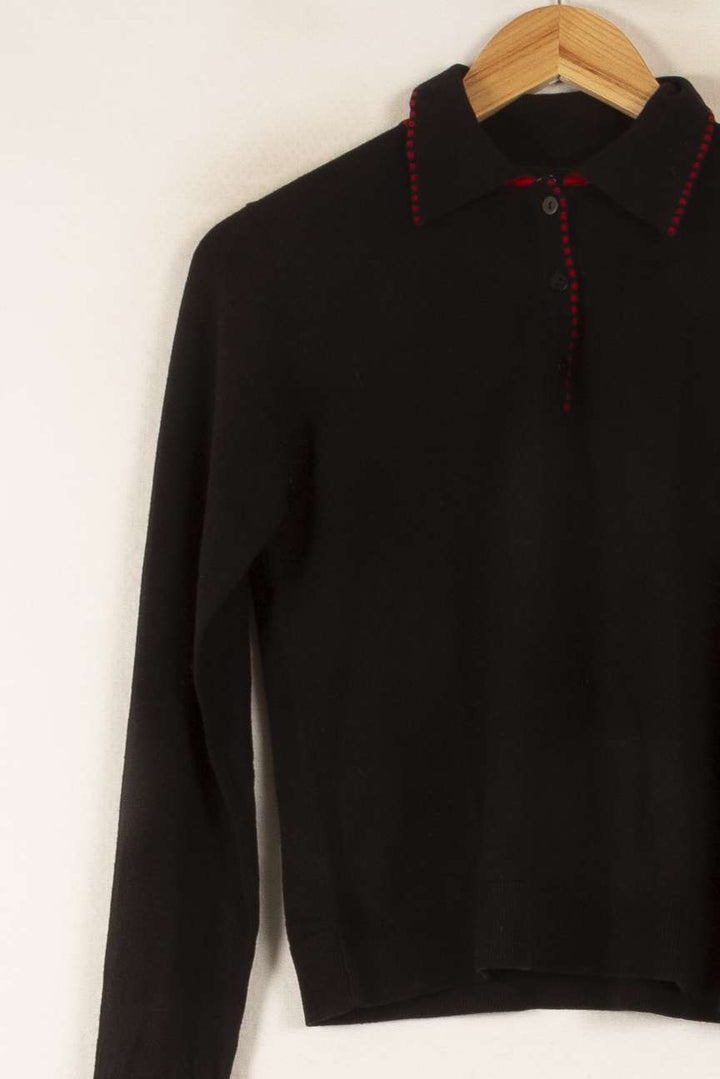 Pull Noir et Rouge - Taille S/36 de la marque Agnès b. | PARAD35416 - Vendu par Paradigme - Image 3