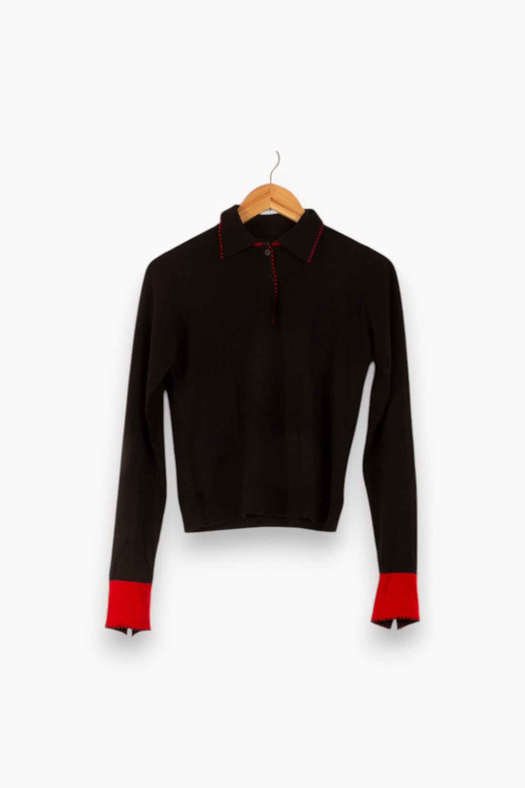 Pull Noir et Rouge - Taille S/36 de la marque Agnès b. | PARAD35416 - Vendu par Paradigme - Image 2