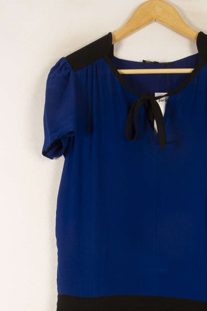 Robe Courte Bleue et Noire - Taille M/38 de la marque Maje | PARAD35418 - Vendu par Paradigme - Image 3