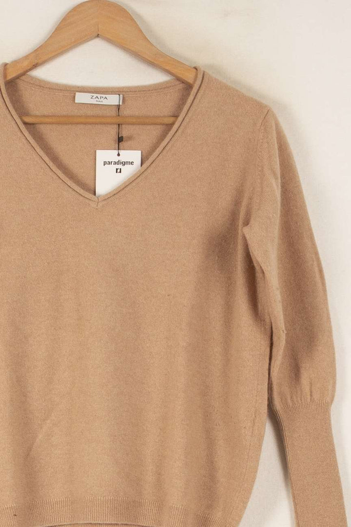 Pull Beige - Taille M/38 de la marque ZAPA | PARAD35424 - Vendu par Paradigme - Image 3