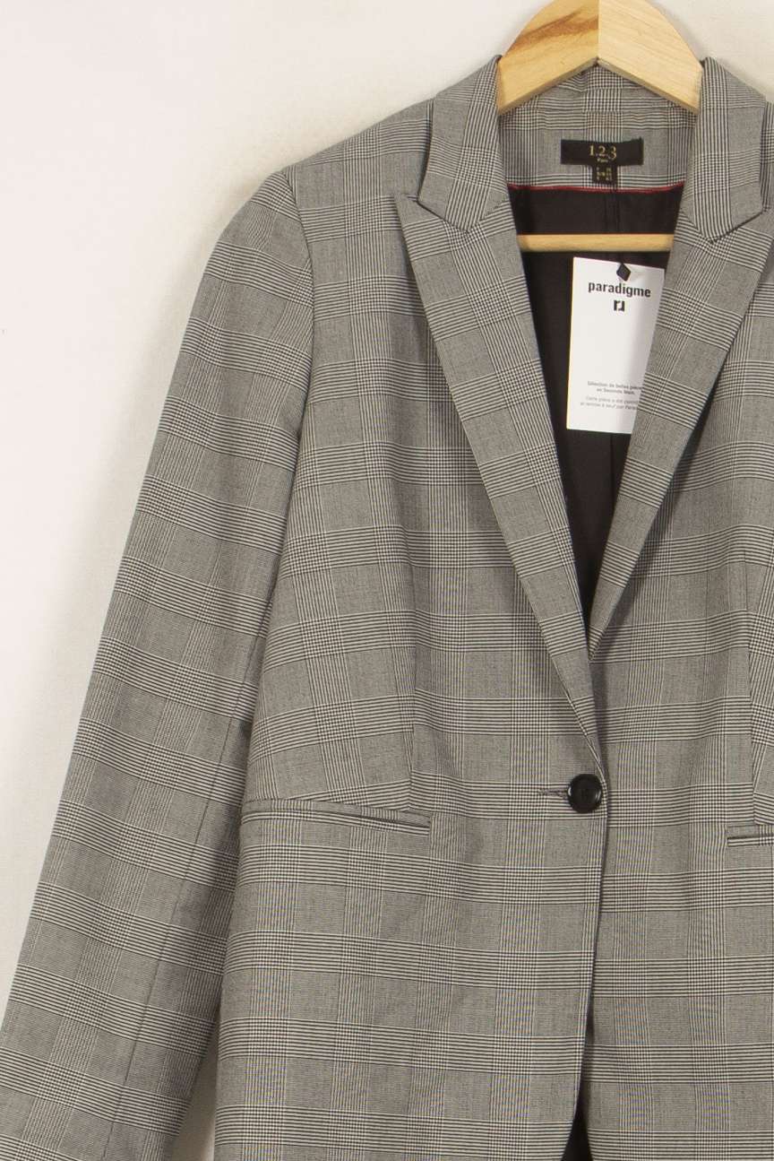 Blazer Gris - Taille M/38 de la marque Maison 123 | PARAD35432 - Vendu par Paradigme - Image 3