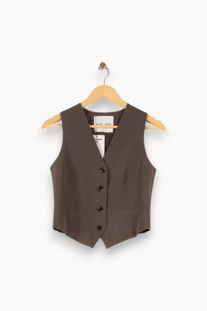 Gilet Gris - Taille XS/34 de la marque Barje | PARAD35434 - Vendu par Paradigme - Image 2