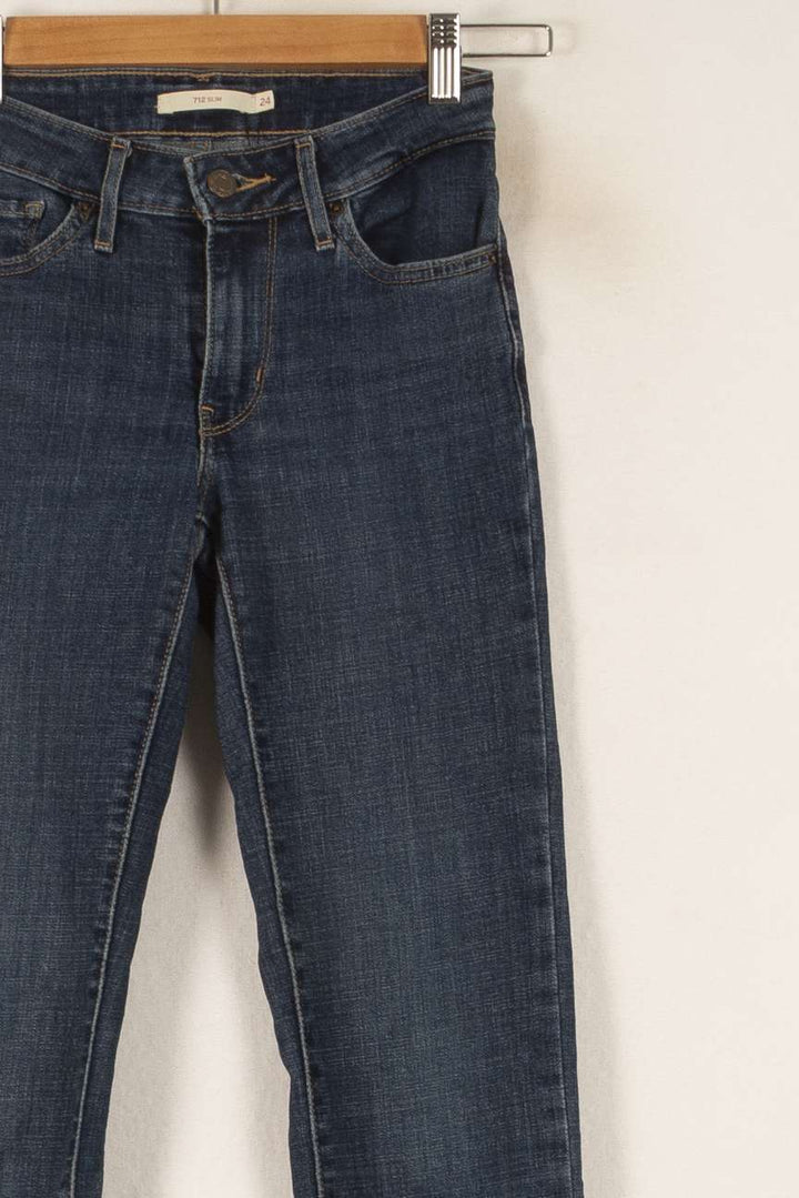 Jean Droit Bleu - Taille XS/34 de la marque Levi's | PARAD35437 - Vendu par Paradigme - Image 3
