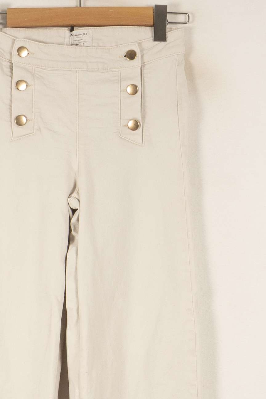 Pantalon Large Blanc - Taille XS/34 de la marque Maison 123 | PARAD35442 - Vendu par Paradigme - Image 3