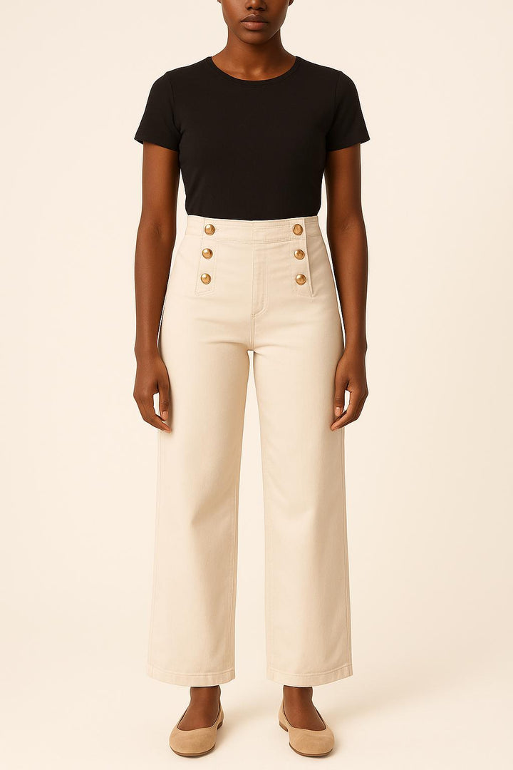 Pantalon Large Blanc - Taille XS/34 de la marque Maison 123 | PARAD35442 - Vendu par Paradigme - Image 1