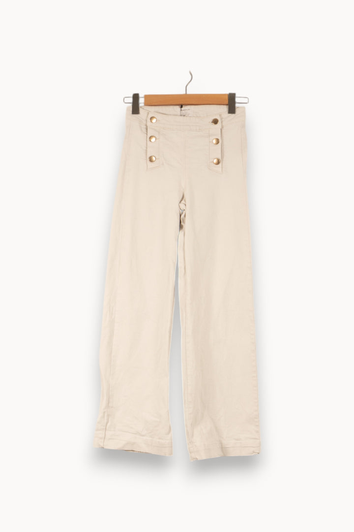 Pantalon Large Blanc - Taille XS/34 de la marque Maison 123 | PARAD35442 - Vendu par Paradigme - Image 2