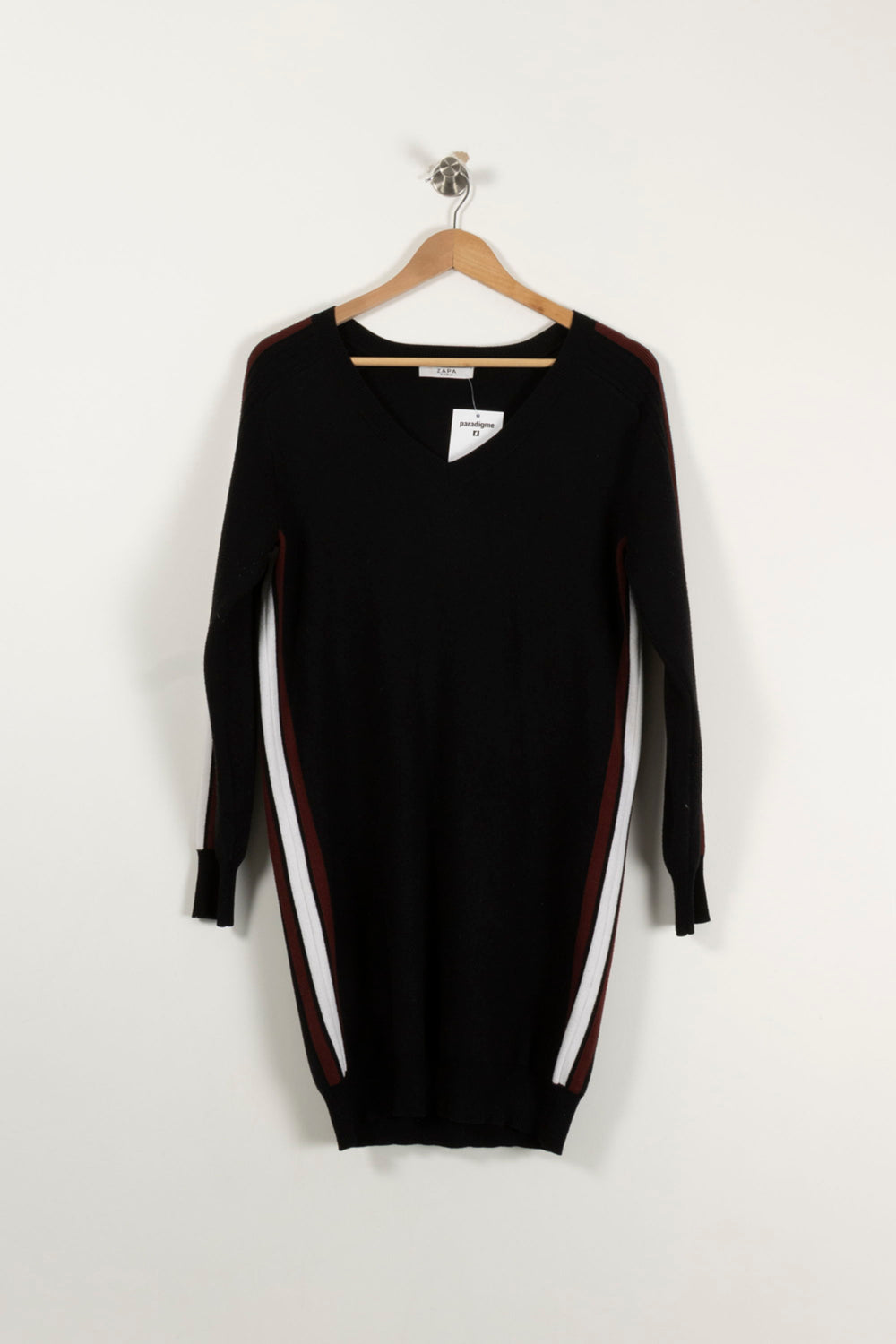 Robe Pull Noire et Blanche - Taille L/40 de la marque ZAPA | PARAD35470 - Vendu par Paradigme - Image 2