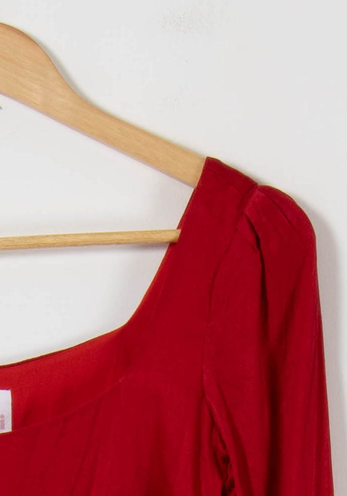 Blouse rouge - Taille XS/34 de la marque Soi Paris | PARAD35475 - Vendu par Paradigme - Image 3