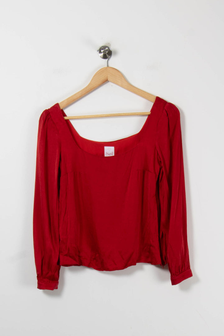 Blouse rouge - Taille XS/34 de la marque Soi Paris | PARAD35475 - Vendu par Paradigme - Image 2