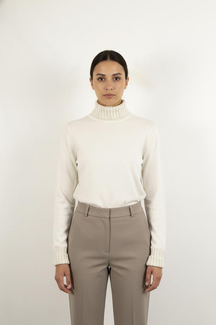 Pull Col Roulé Blanc - Taille S/36